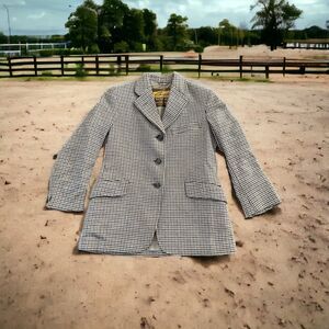 Saddle Master vintage tweed coat jacket Girls 24 foxhunt Houndstooth